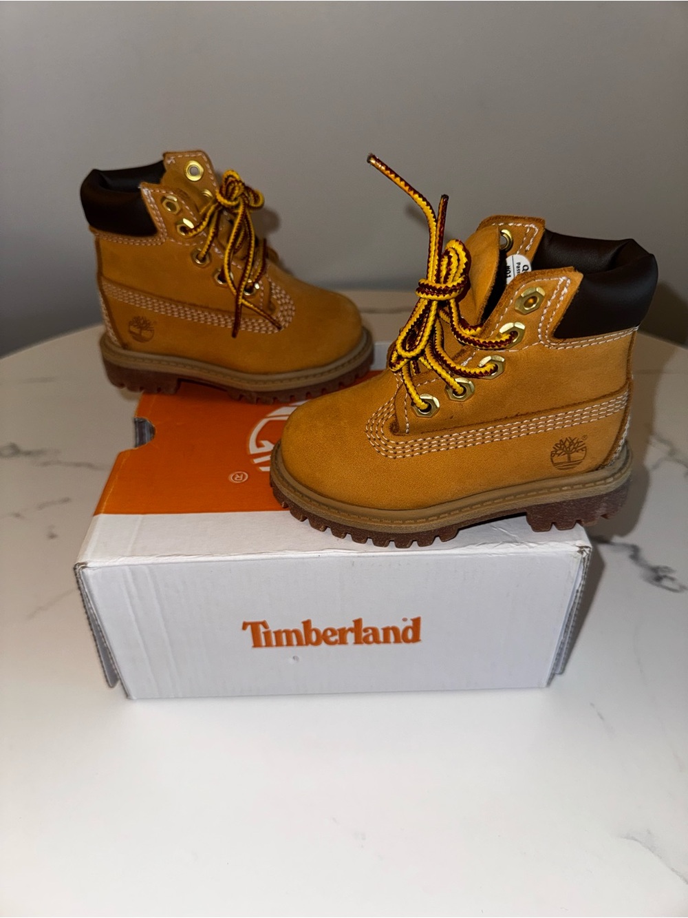 NEW Timberland Infant Wheat/Tan Lace-Up Leather Boots